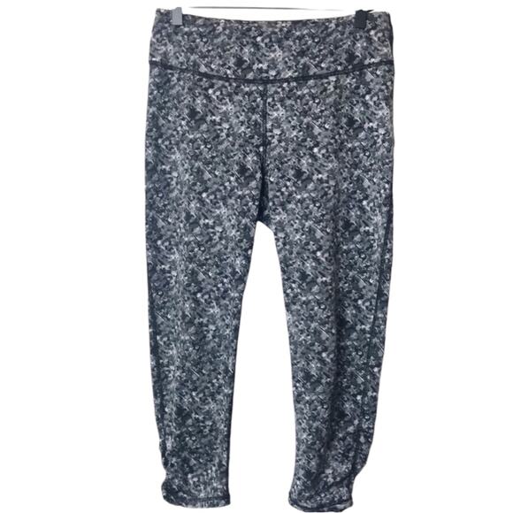 Gaiam Workout Legging Pants Black Gray and White Size Medium - Picture 1 of 8